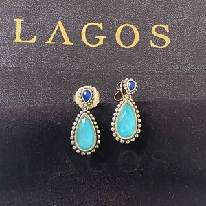 New turquoise Lagos earrings